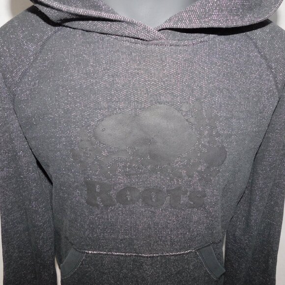 Roots canada Black Pepper Marled Womens M Kanga Pullover Hoodie Beaver - Picture 3 of 10